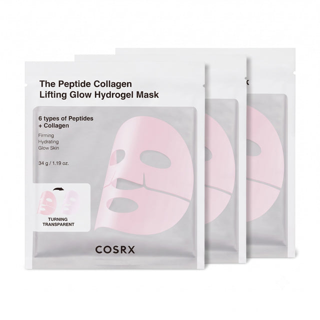 COSRX The Peptide Collagen Lifting Glow Hydrogel Mask 3 Sheets